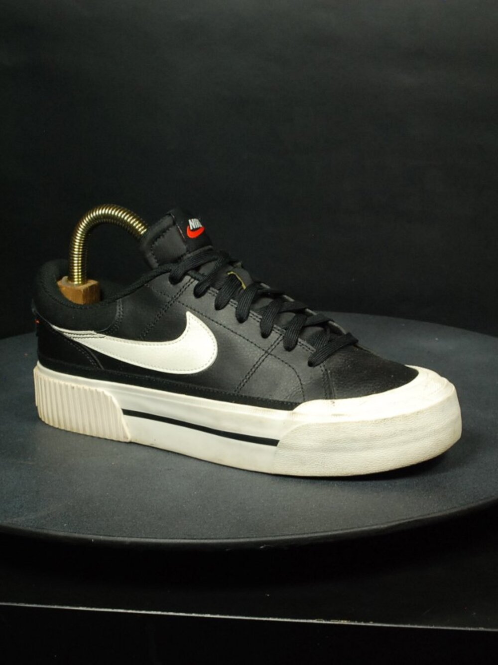 Nike Blazer Low 77 Jumbo Shoes Black Leather Sneakers DM7590-00